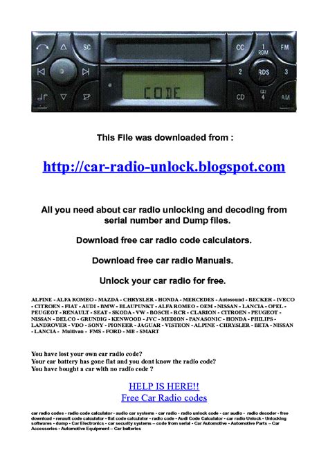 Download Becker Radio Manual 