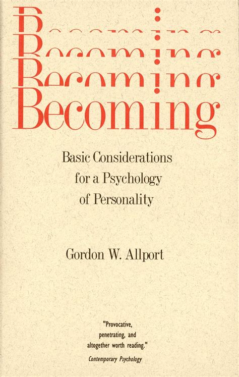 Becoming Basic Considerations For A Psychology Of Personality