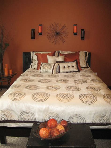 Bedroom Paint Ideas Accent Wall Orange