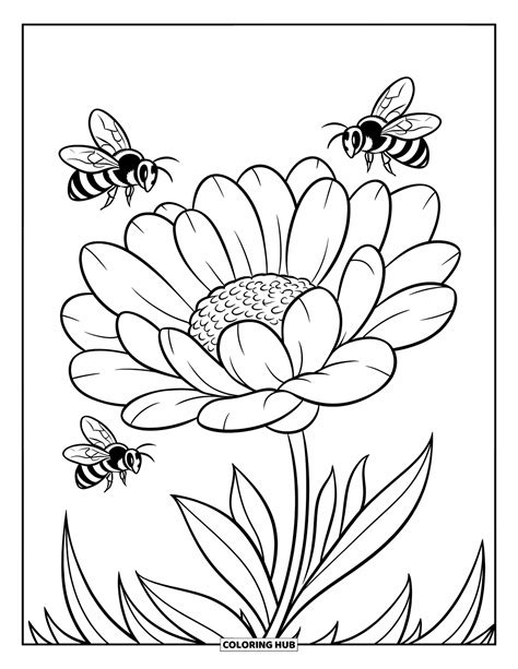 bee coloring pages