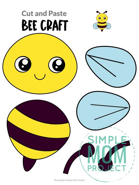 Bee Cut And Paste Craft Free Printable For Cut And Paste Crafts - Cut And Paste Crafts