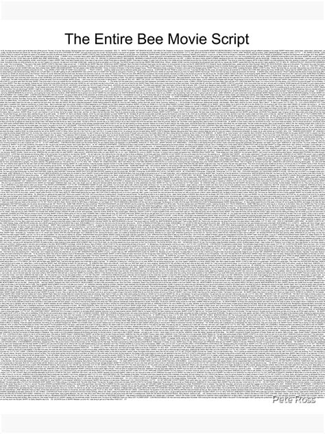Bee Movie Complete Script