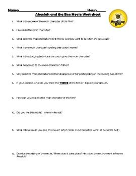 Bee Movie Movie Guide Questions Worksheet Pg 2007 Bee Movie Worksheet - Bee Movie Worksheet