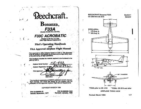 beechcraft bonanza f33a poh