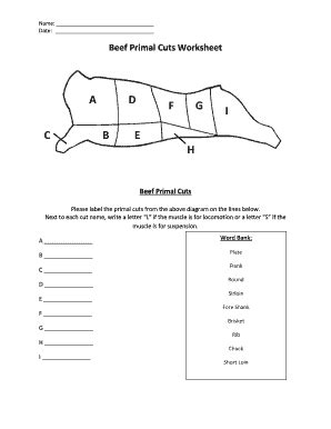 Beef Primal Cuts Worksheet Answers Changing Recipe Yield Worksheet Answers - Changing Recipe Yield Worksheet Answers