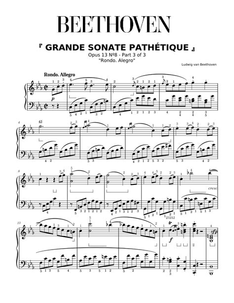 beethoven pathetique 3rd movement 100% speed