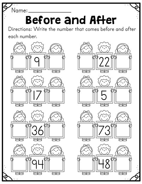 Before Amp After Numbers 2 Worksheets Free Printable Before And After Math - Before And After Math