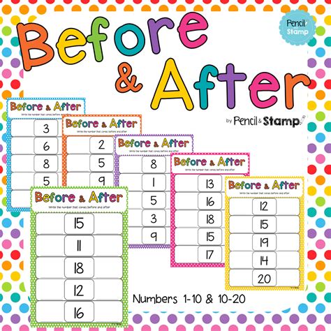 Before And After Number Learning For First Grade After Before Between Number - After Before Between Number