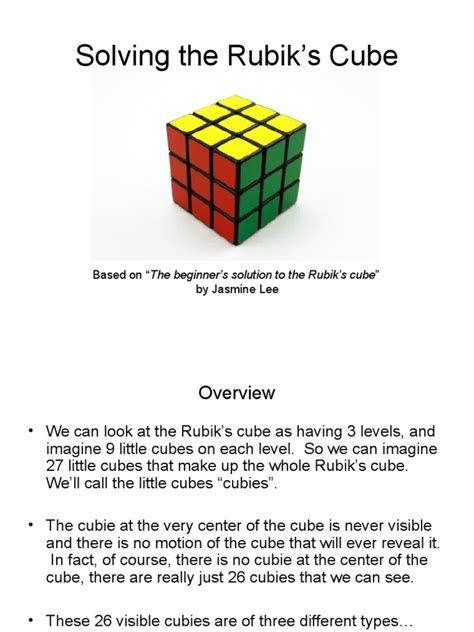 Read Online Beginner Solution To The Rubiks Cube Jasmine Lee 