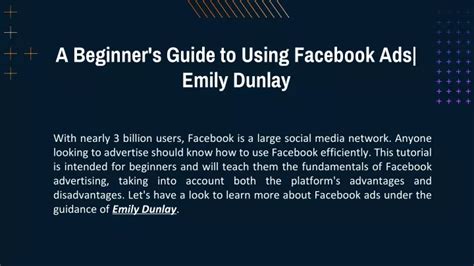 Download Beginners Guide To Using Facebook 