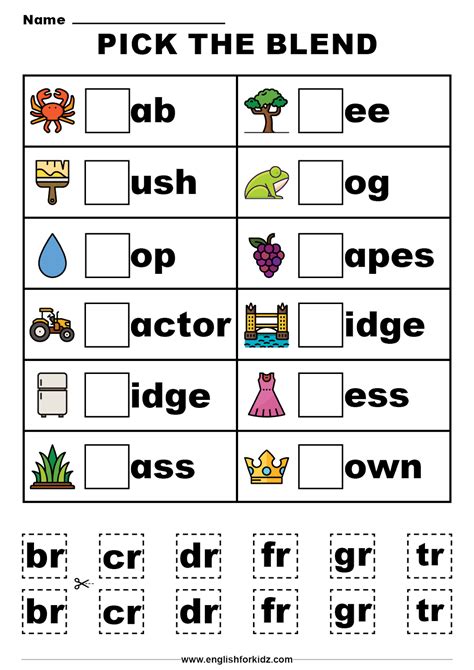 Beginning Blends Worksheets