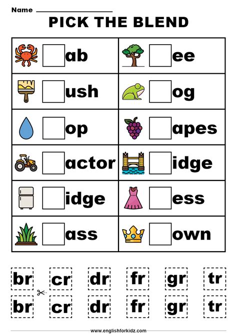 Beginning Blends Worksheets For Kindergarten And First Grade First Grade Blend Worksheet - First Grade Blend Worksheet
