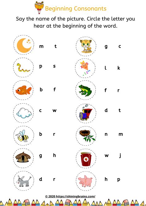 Beginning Consonants Letter N Worksheet All Kids Network Pictures Starting With Letter N - Pictures Starting With Letter N