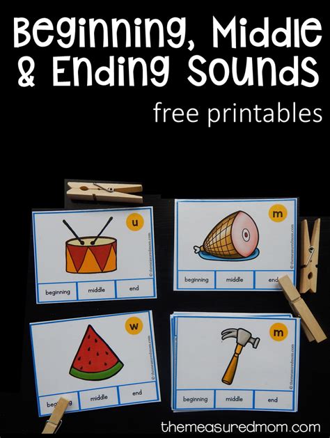 Beginning Middle And Ending Sound Clip Cards The Beginning Middle End Sounds - Beginning Middle End Sounds