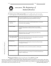 Beginning Of Industrialization Guided Section 1 Answers