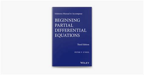 Beginning Partial Differential Equations Solutions Manual 2nd Edition