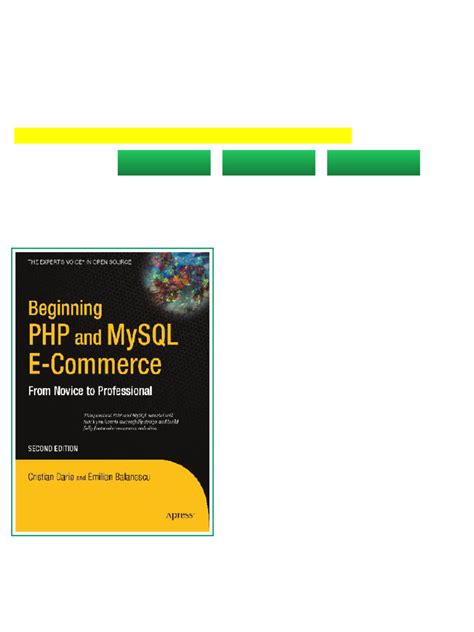 Beginning Php And Mysql E Commerce From Novice To Professional 2nd Edition