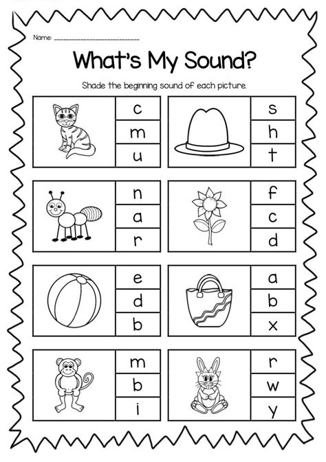 Beginning Sounds Activities And Worksheets Miss Kindergarten Phonics Matching Worksheet For Kindergarten - Phonics Matching Worksheet For Kindergarten