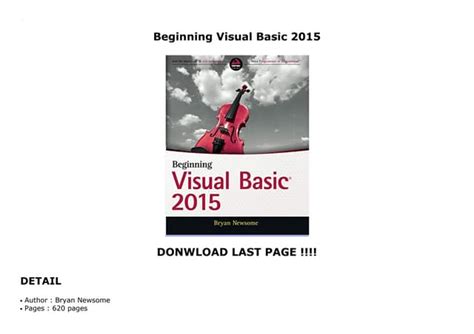 Beginning Visual Basic 2015