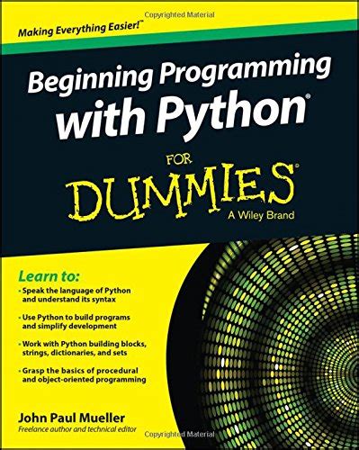 Read Beginning Programming With Python Fd For Dummies Series 