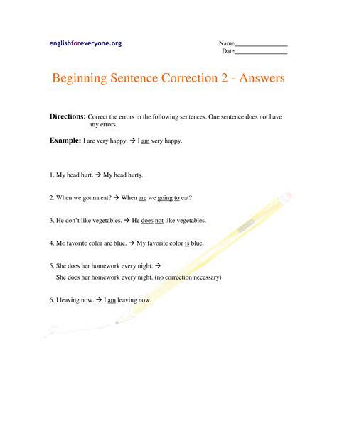 Read Online Beginning Sentence Correction 2 Answers 