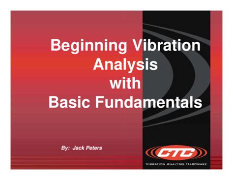 Full Download Beginning Vibration Analysis With Basic Fundamentals 