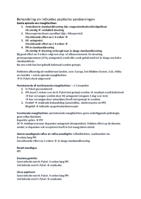 behandeling indicaties