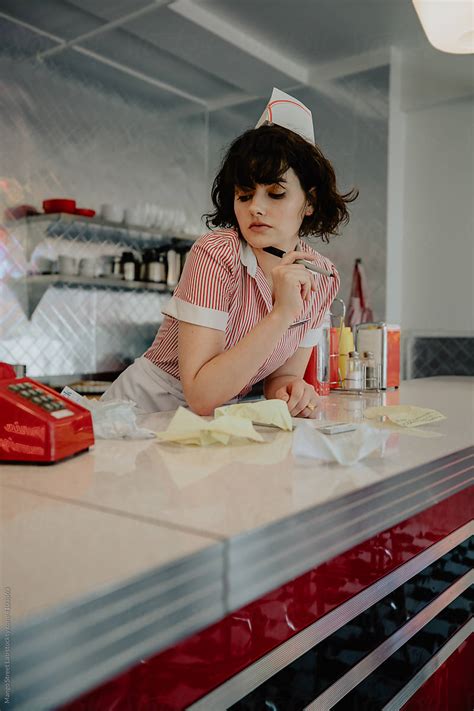 behind the counter