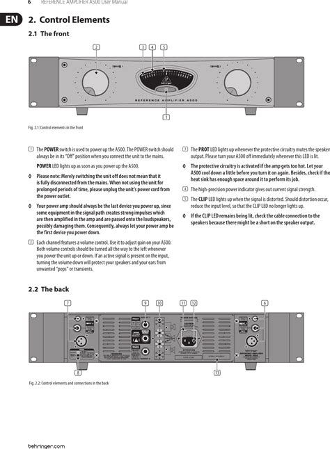 Read Behringer Amp User Guide 