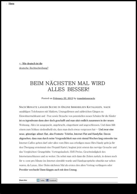 Beim Nächsten Mal