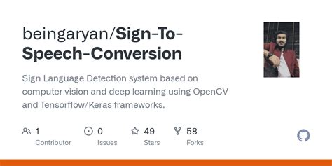 beingaryan/Sign-To-Speech-Conversion - Github