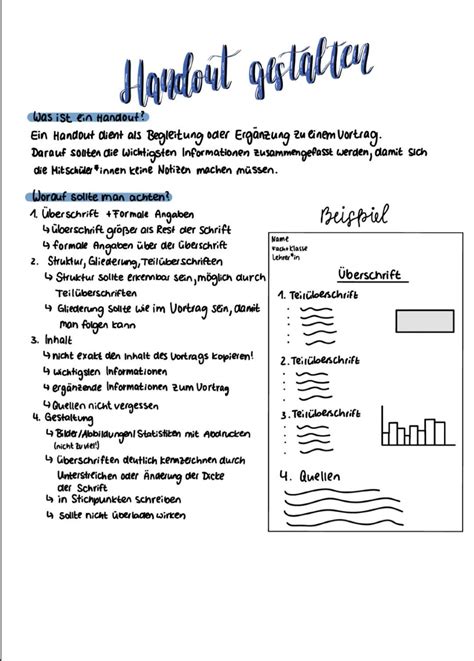 Beispiele Für Handouts