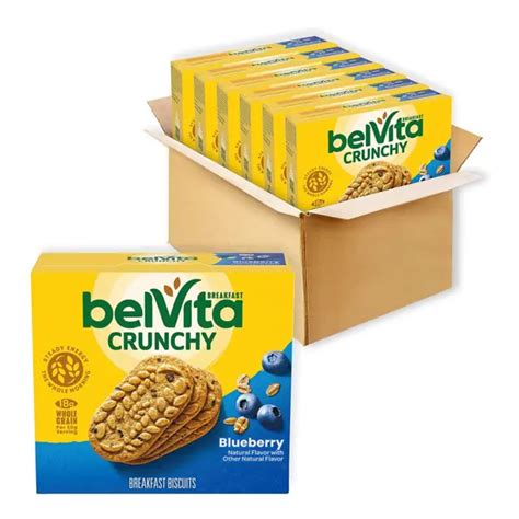 belVita Blueberry Breakfast Biscuits, 6 Boxes of 5 Packs (4 Biscuits ...