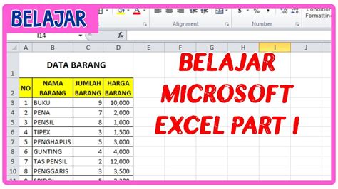 belajar excel pemula | Thng k video YouTube cho PART 2