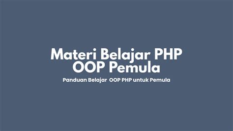 Belajar Oop Php
