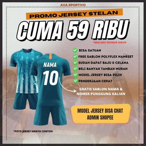 Belanja Promo Jersey Stelan Cuma 59 000 Bonus Gambar Jersey Futsal - Gambar Jersey Futsal