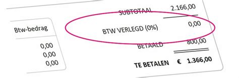 belasting verlegd constructie