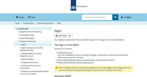 belastingdienst digid login