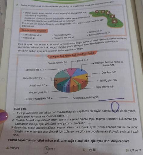 belirli bir nüfusun doğaya yükünü hesaplamak için kullanılan yöntem 