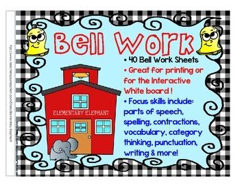 Bell Work Bundle For Grades 3 4 5 2nd Grade Bell Work Printables - 2nd Grade Bell Work Printables