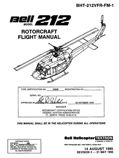 Read Online Bell 212 Flight Manual 
