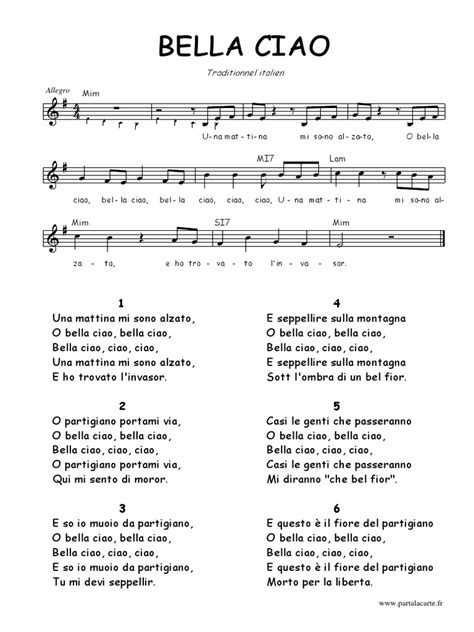 Bella Ciao Text