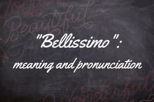 Bellissimo Meaning