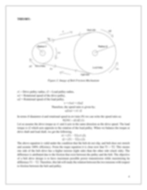 belt friction lab report