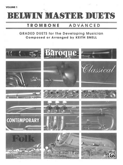belwin master duets trombone volume 1 advanced gra