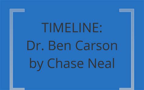 ben carson biography timeline with paragraphs