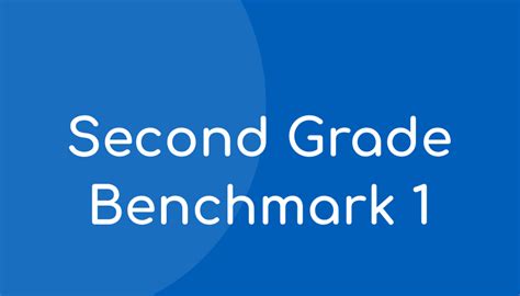 Benchmark Materials Second Grade Acadience Learning Goals For Second Grade - Goals For Second Grade