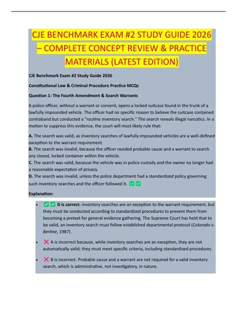 Benchmark Study Guide