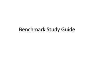 Read Benchmark Study Guide 