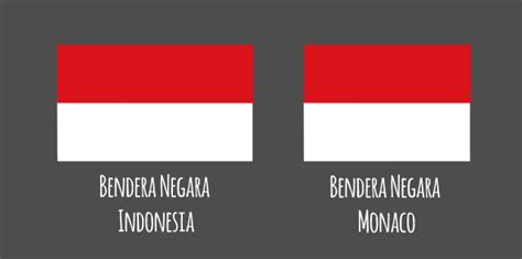 bendera indonesia memiliki model yang sama dengan